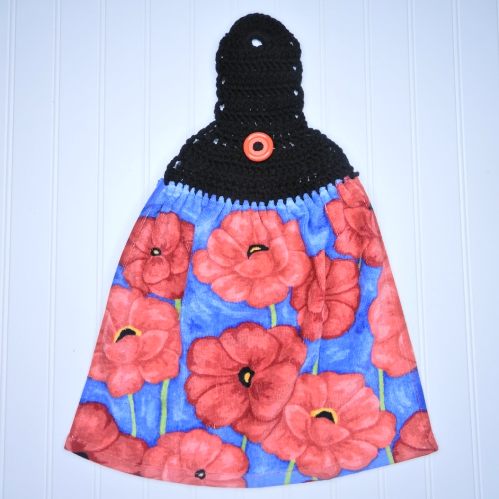 Floral Crochet Top Towel